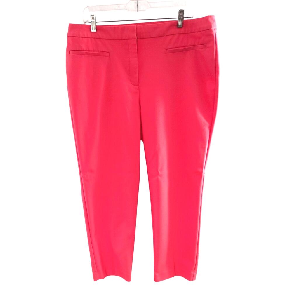 Chico's Fabulously Slimming Ankle Pants Sz 2.5 / US 14 Orange Tapered Flat Front
